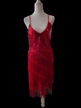 Red Sling Summer Dress